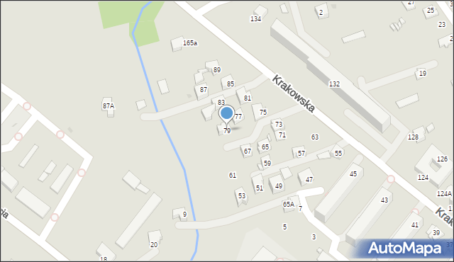 Krosno, Krakowska, 79, mapa Krosna