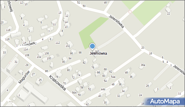 Krosno, Krakowska, 84, mapa Krosna