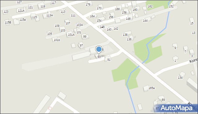 Krosno, Krakowska, 93, mapa Krosna