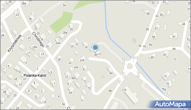 Krosno, Króla Bolesława Chrobrego, 10, mapa Krosna