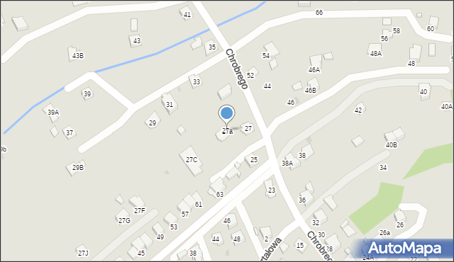 Krosno, Króla Bolesława Chrobrego, 27a, mapa Krosna