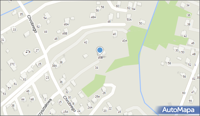 Krosno, Króla Bolesława Chrobrego, 40B, mapa Krosna