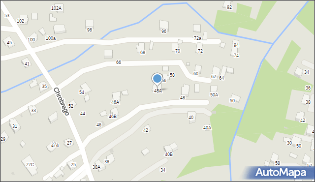 Krosno, Króla Bolesława Chrobrego, 48A, mapa Krosna