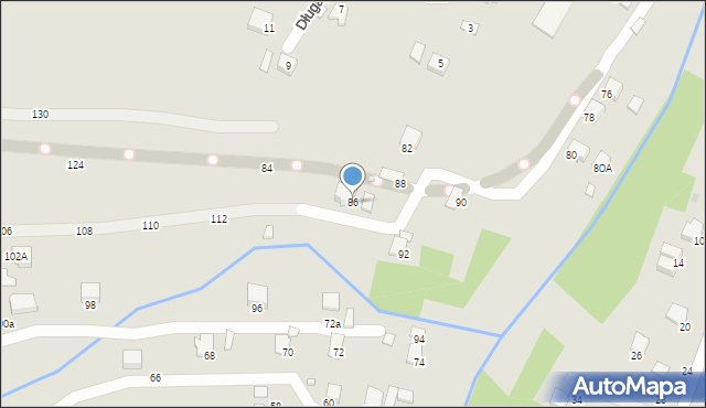 Krosno, Króla Bolesława Chrobrego, 86, mapa Krosna