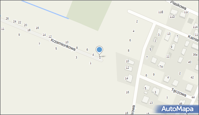 Krosno, Krzemionkowa, 2, mapa Krosna