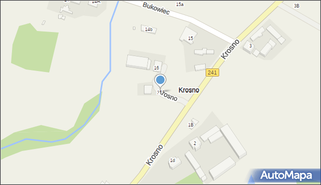 Krosno, Krosno, 16A, mapa Krosna