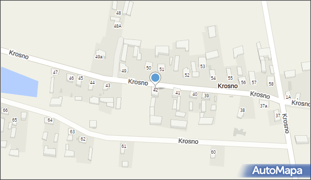 Krosno, Krosno, 42, mapa Krosna