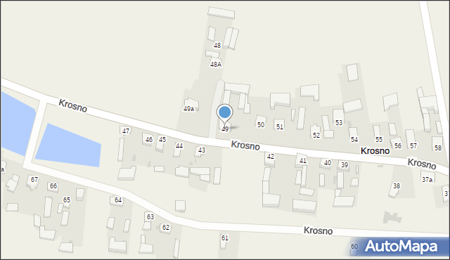 Krosno, Krosno, 49, mapa Krosna