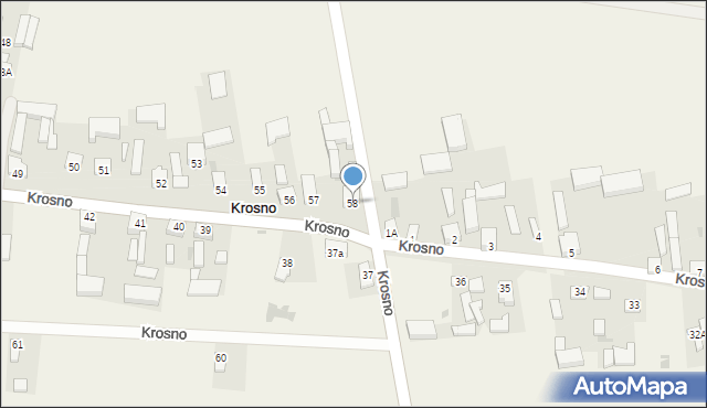 Krosno, Krosno, 58, mapa Krosna