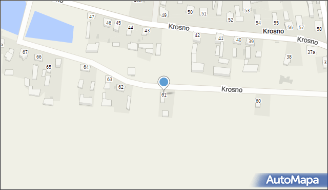 Krosno, Krosno, 61, mapa Krosna