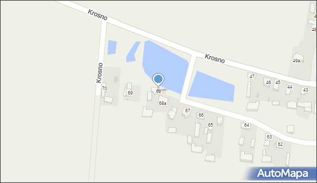 Krosno, Krosno, 68, mapa Krosna