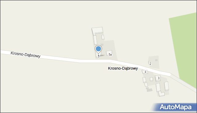 Krosno-Dąbrowy, Krosno-Dąbrowy, 5, mapa Krosno-Dąbrowy