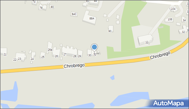 Krosno Odrzańskie, Króla Bolesława Chrobrego, 31, mapa Krosno Odrzańskie