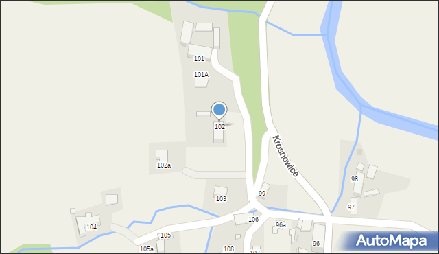 Krosnowice, Krosnowice, 102, mapa Krosnowice