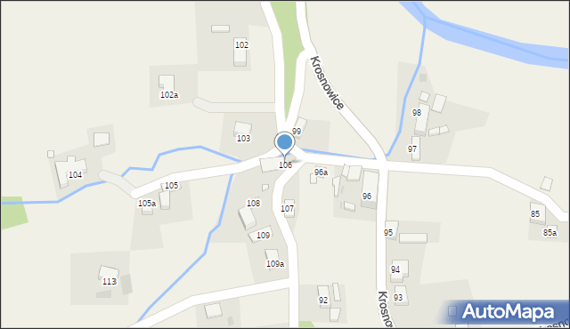 Krosnowice, Krosnowice, 106, mapa Krosnowice