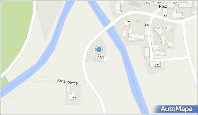 Krosnowice, Krosnowice, 163a, mapa Krosnowice