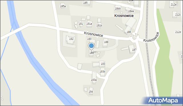 Krosnowice, Krosnowice, 189, mapa Krosnowice