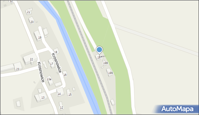 Krosnowice, Krosnowice, 197, mapa Krosnowice