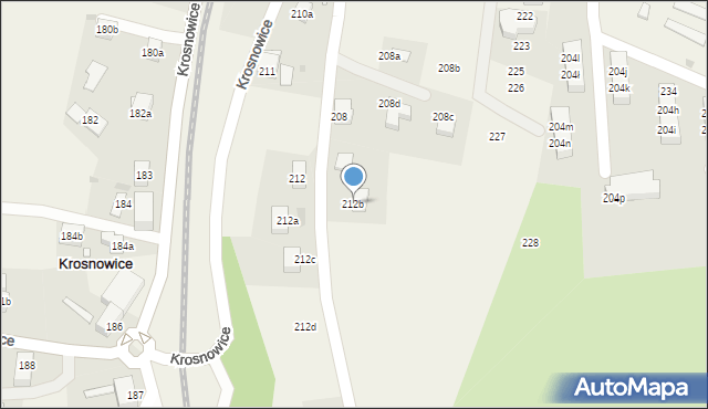 Krosnowice, Krosnowice, 212b, mapa Krosnowice