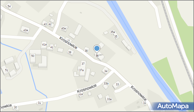 Krosnowice, Krosnowice, 36, mapa Krosnowice