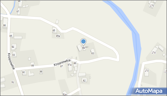 Krosnowice, Krosnowice, 84, mapa Krosnowice
