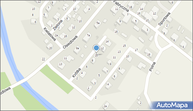 Krosnowice, Krótka, 10, mapa Krosnowice