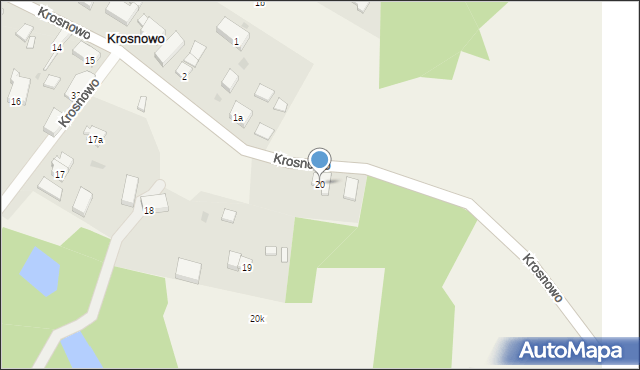 Krosnowo, Krosnowo, 20, mapa Krosnowo
