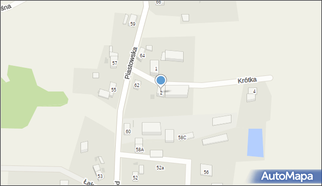 Krotoszyce, Krótka, 2, mapa Krotoszyce