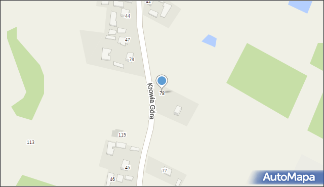 Krowia Góra, Krowia Góra, 78, mapa Krowia Góra
