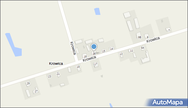 Krowica, Krowica, 16, mapa Krowica