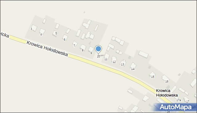 Krowica Hołodowska, Krowica Hołodowska, 10, mapa Krowica Hołodowska