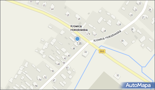 Krowica Hołodowska, Krowica Hołodowska, 36, mapa Krowica Hołodowska