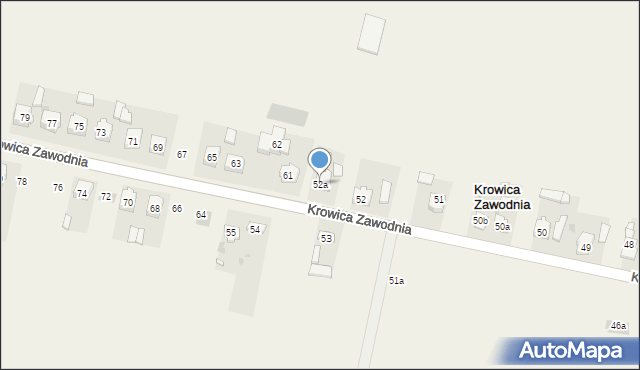 Krowica Zawodnia, Krowica Zawodnia, 52a, mapa Krowica Zawodnia