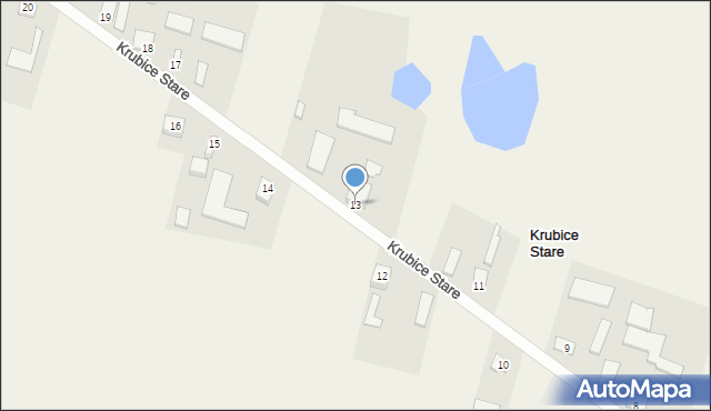 Krubice Stare, Krubice Stare, 13, mapa Krubice Stare