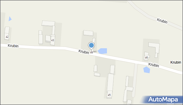 Krubin, Krubin, 44, mapa Krubin