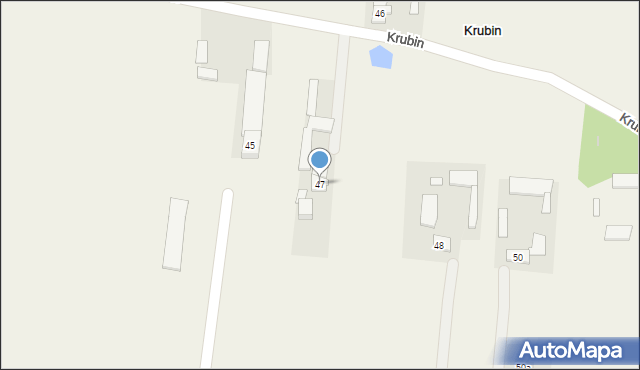 Krubin, Krubin, 47, mapa Krubin