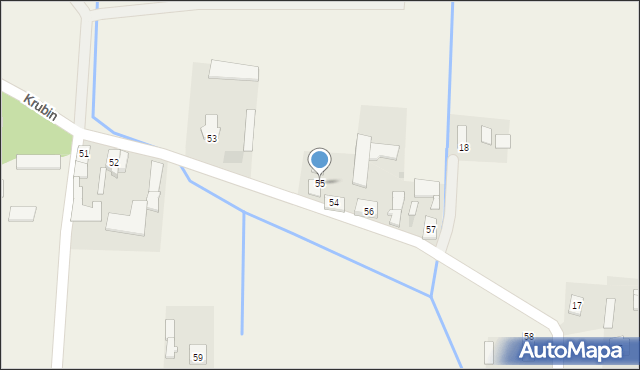 Krubin, Krubin, 55, mapa Krubin