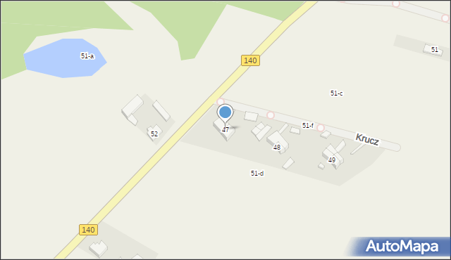 Krucz, Krucz, 47, mapa Krucz