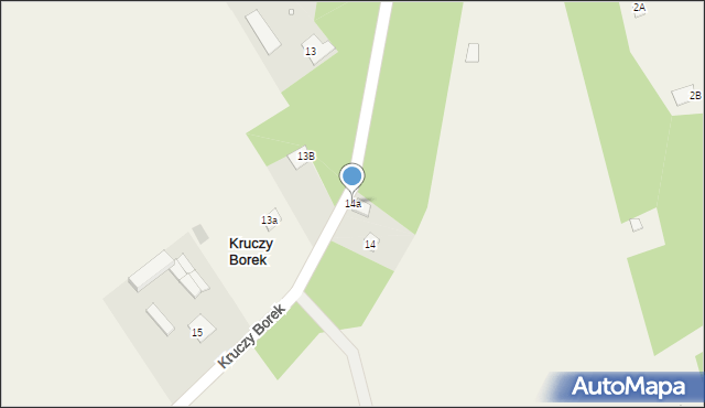 Kruczy Borek, Kruczy Borek, 14a, mapa Kruczy Borek