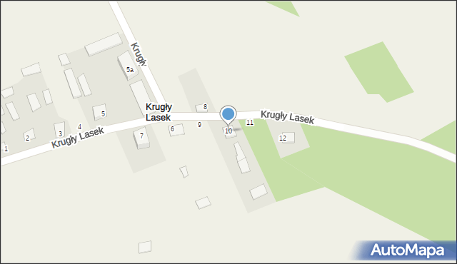 Krugły Lasek, Krugły Lasek, 10, mapa Krugły Lasek