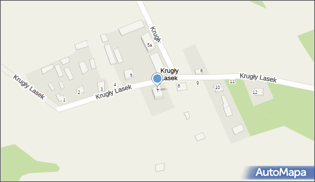 Krugły Lasek, Krugły Lasek, 7, mapa Krugły Lasek