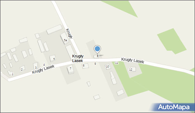 Krugły Lasek, Krugły Lasek, 8, mapa Krugły Lasek