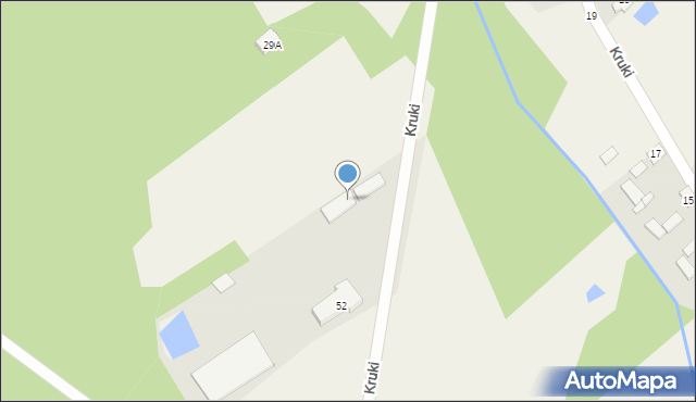 Kruki, Kruki, 52a, mapa Kruki