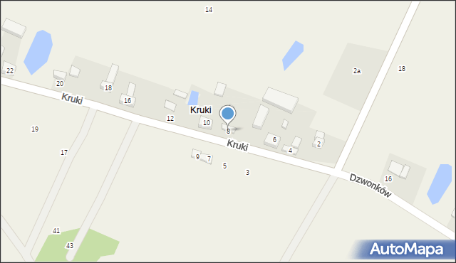 Kruki, Kruki, 8, mapa Kruki