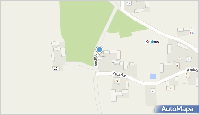 Kruków, Kruków, 11, mapa Kruków