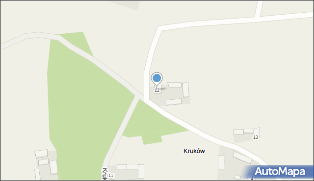 Kruków, Kruków, 12, mapa Kruków