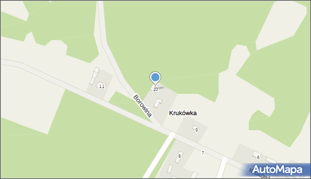 Krukówka, Krukówka, 10, mapa Krukówka