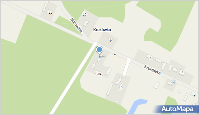 Krukówka, Krukówka, 8, mapa Krukówka