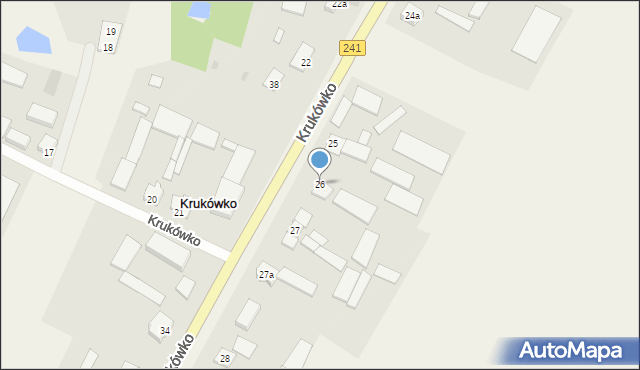 Krukówko, Krukówko, 26, mapa Krukówko