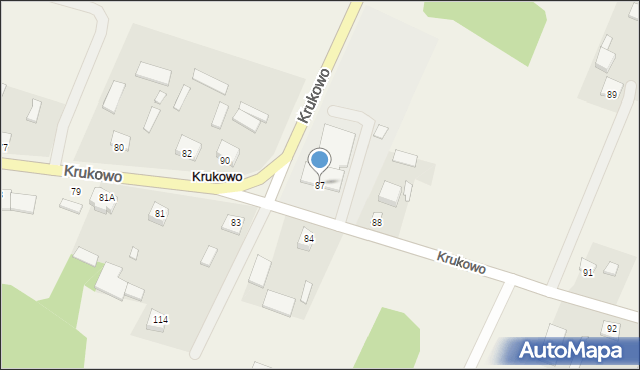 Krukowo, Krukowo, 87, mapa Krukowo